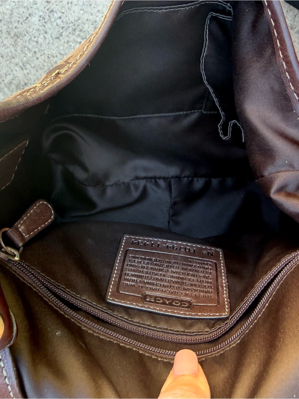 Coach 2007 Brown Signature Canvas & Leather Bleeker Shoulder Flap Bag 11434 - Picture 5 of 9